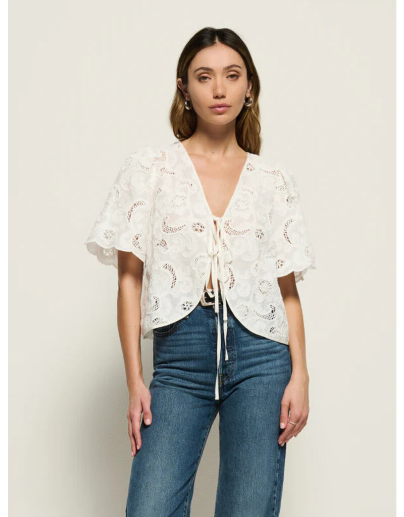 Nation Los Angeles Rosalyn Tie Front Top