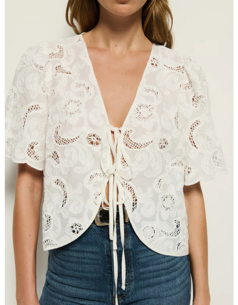 Nation Los Angeles Rosalyn Tie Front Top