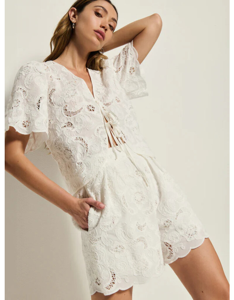 Nation Los Angeles Rosalyn Tie Front Top