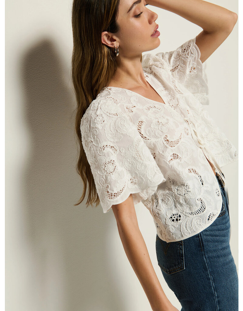 Nation Los Angeles Rosalyn Tie Front Top