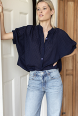 Emerson Fry Mandarin Collar Top