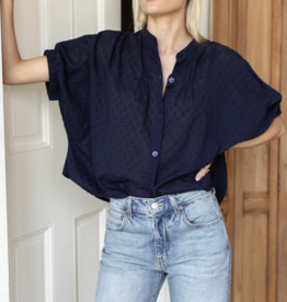 Emerson Fry Mandarin Collar Top