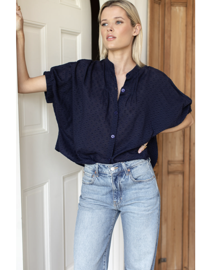 Emerson Fry Mandarin Collar Top
