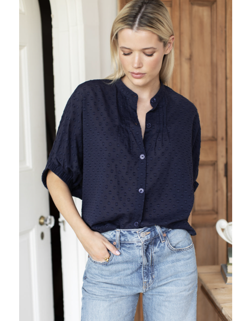 Emerson Fry Mandarin Collar Top