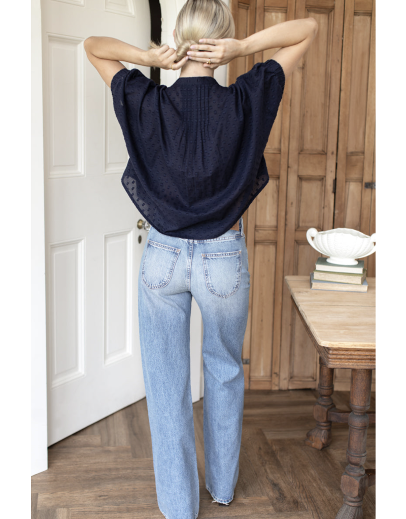 Emerson Fry Mandarin Collar Top