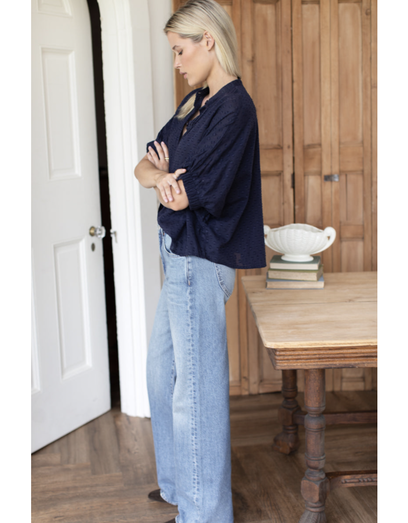 Emerson Fry Mandarin Collar Top