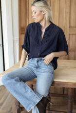 Emerson Fry Mandarin Collar Top