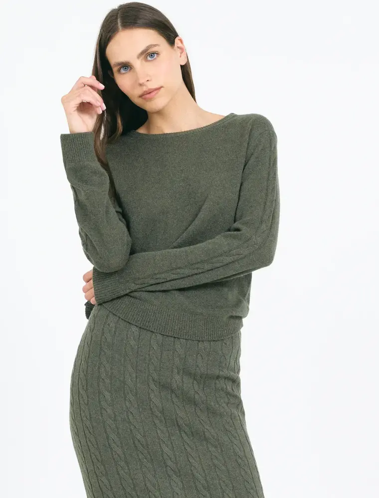 One Grey Day Jane Cable Pullover