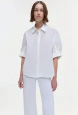 SIMKHAI Gemma Three Quarter Sleeve Shirt SIMKHAI Gemma Three Quarter Sleeve Shirt