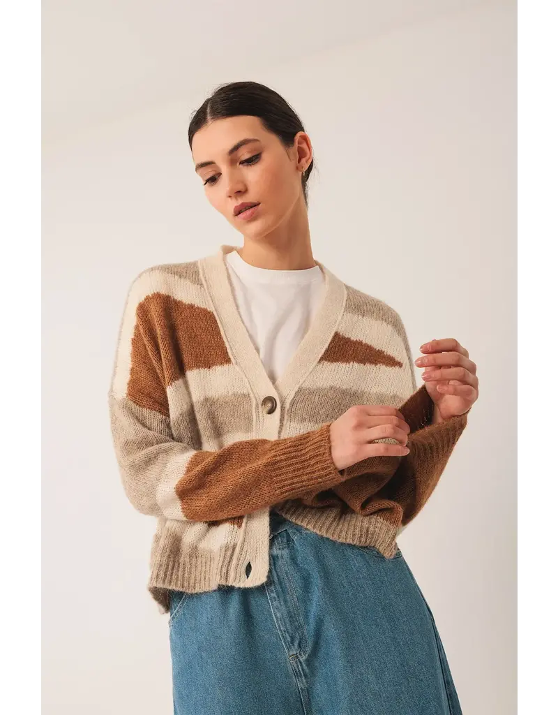 Indi & Cold Intarsia Alpaca Cardigan