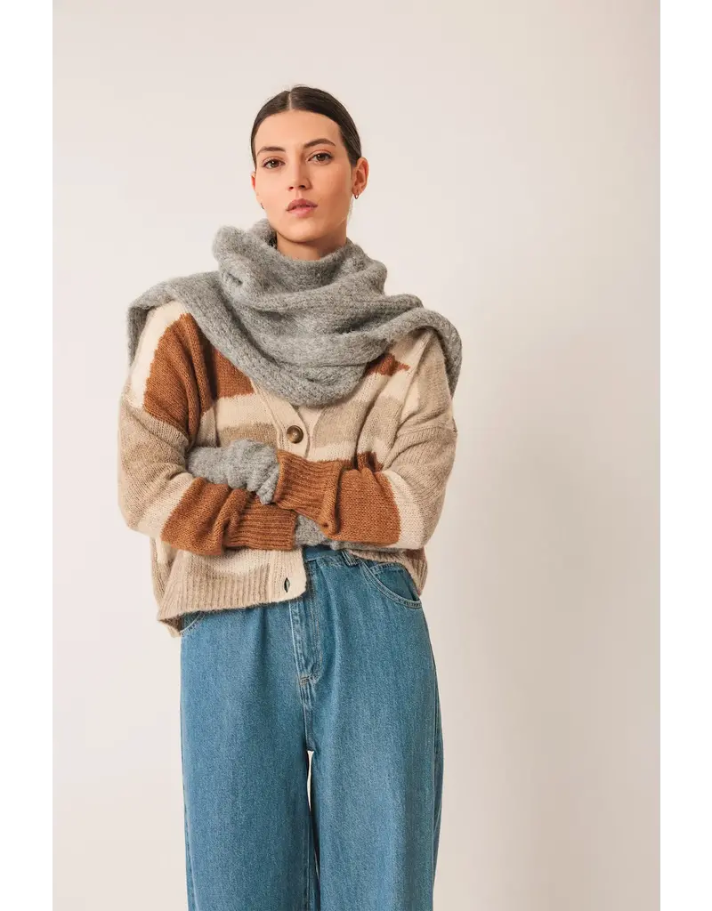 Indi & Cold Intarsia Alpaca Cardigan