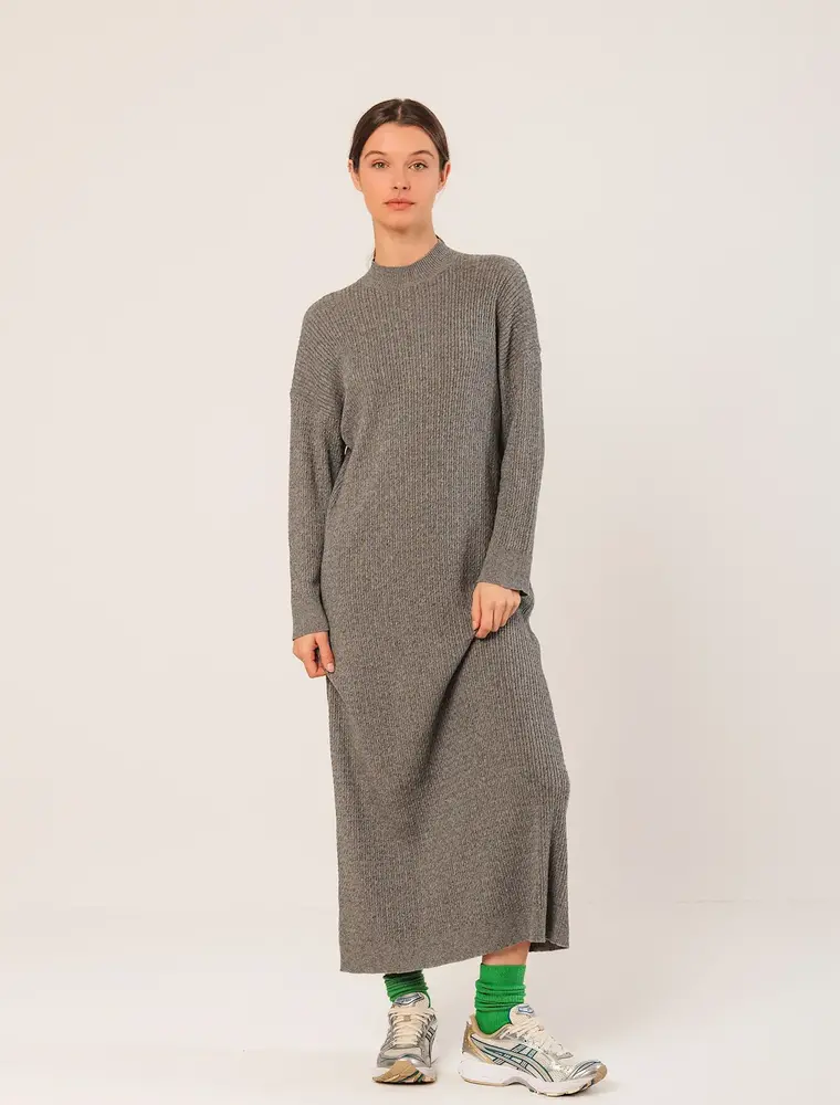 Indi & Cold Wide Cable-Knit Dress