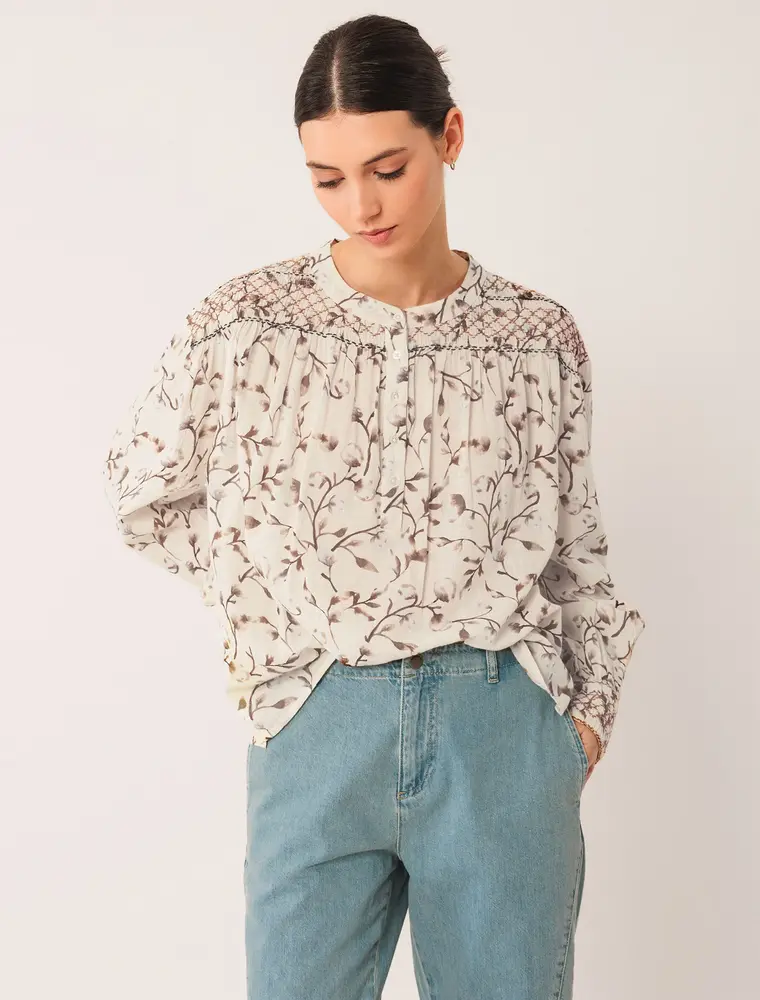 Indi & Cold Smock Detail Blouse