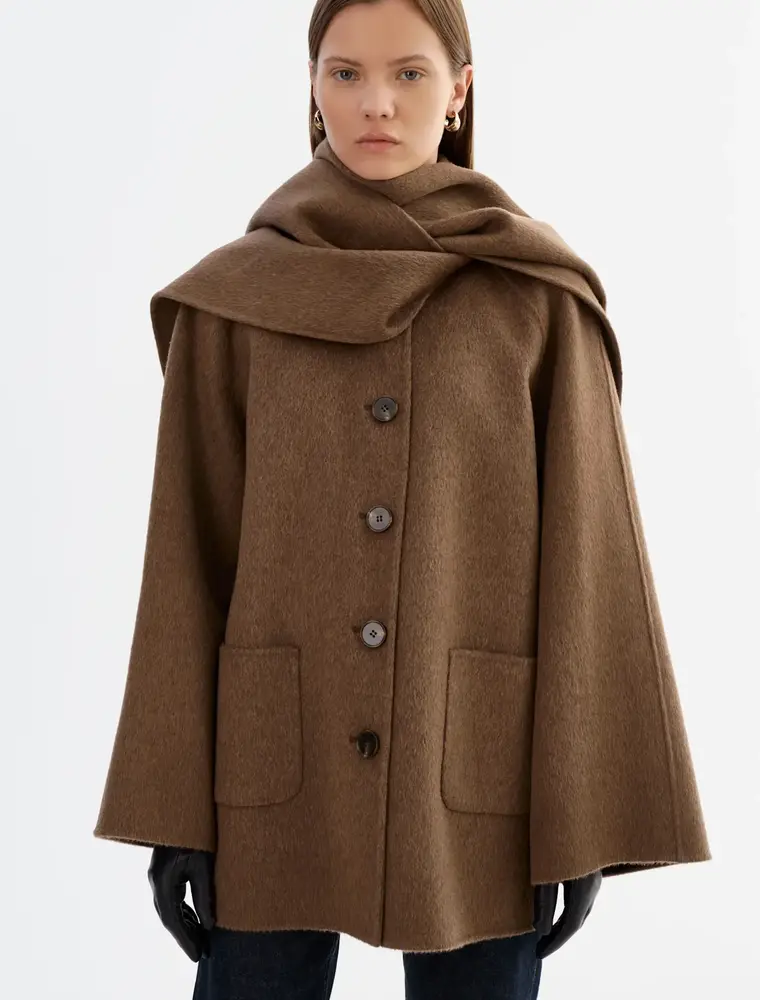 La Marque Anca Wool Scarf Coat