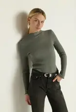 Nation Los Angeles Brenna Mock Neck Top