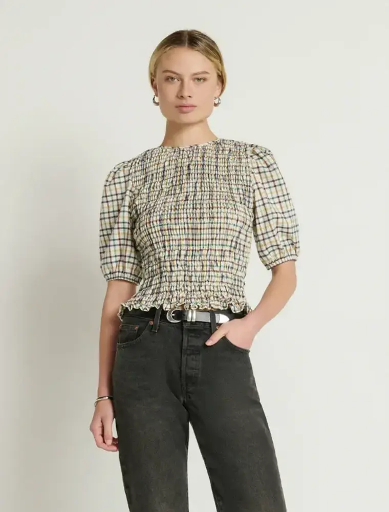 Nation Los Angeles Brinley Smocked Top
