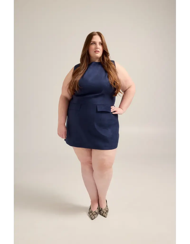 Hilary Macmillan Suede Shift Dress