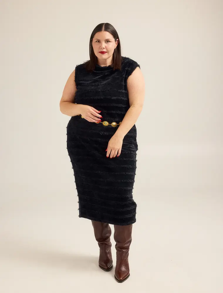 Hilary Macmillan Knit Turtleneck Dress