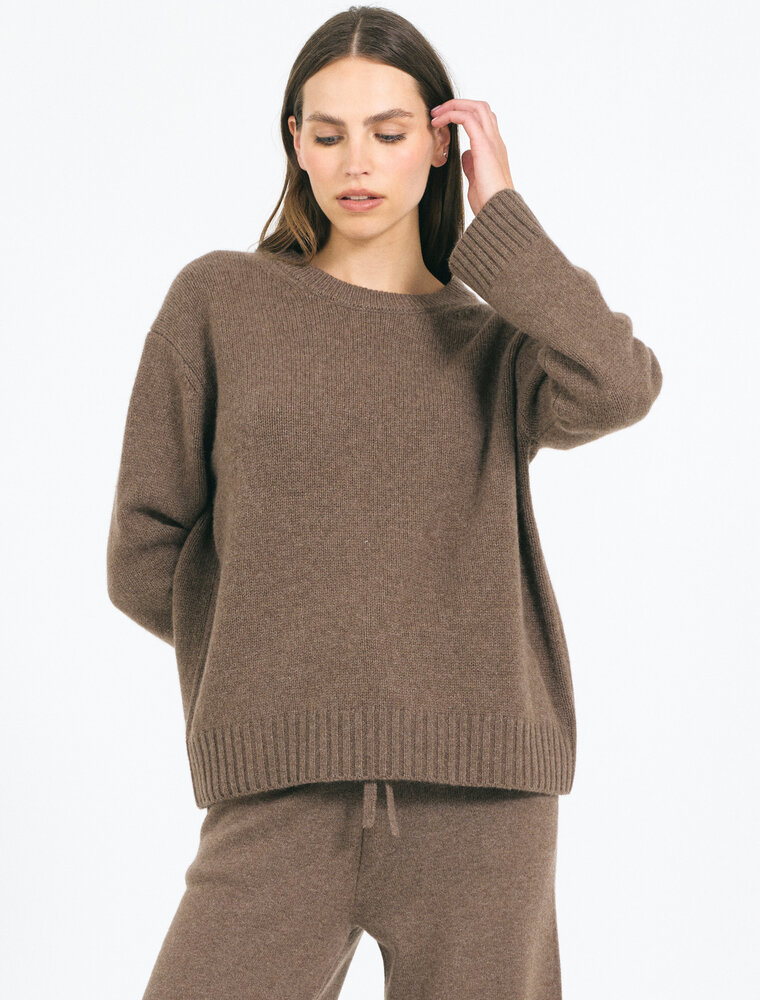 One Grey Day Aster Cashmere Pullover