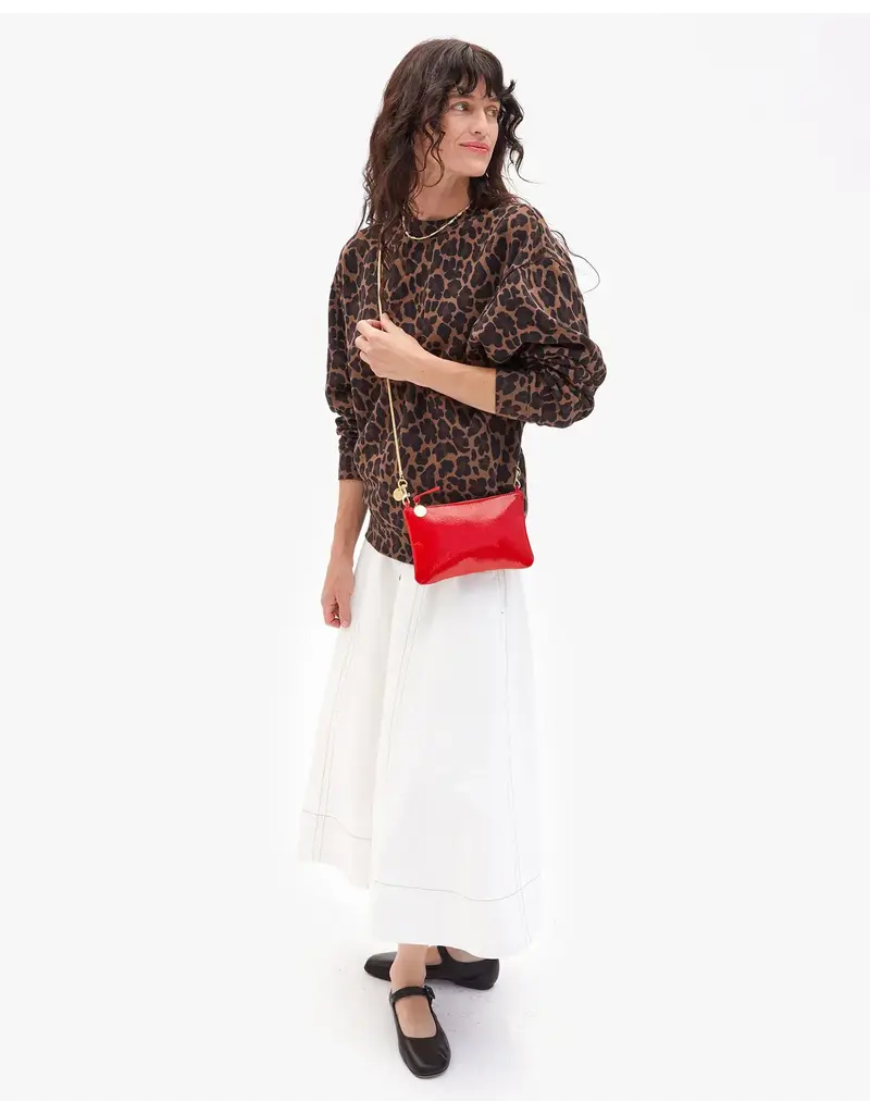 Clare V. Wallet Clutch w/ Tabs - Pucker Patent