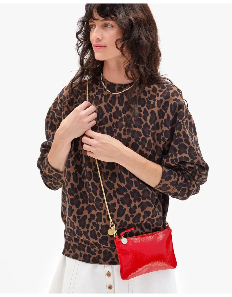 Clare V. Wallet Clutch w/ Tabs - Pucker Patent