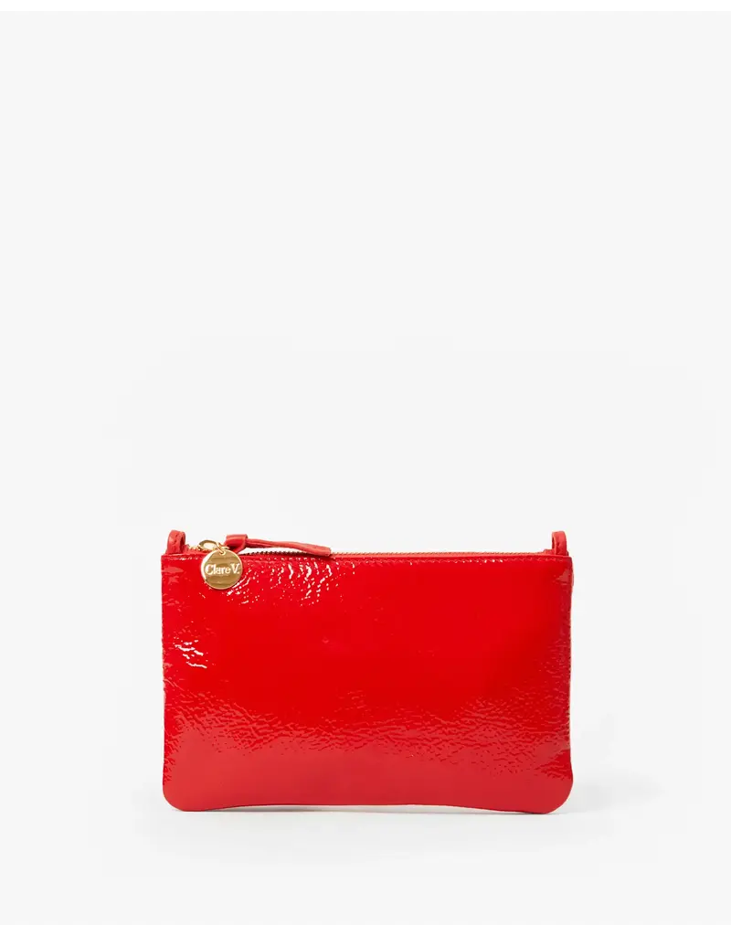 Clare V. Wallet Clutch w/ Tabs - Pucker Patent