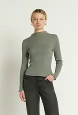 Nation Los Angeles Brenna Mock Neck Top