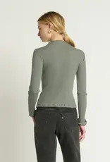 Nation Los Angeles Brenna Mock Neck Top