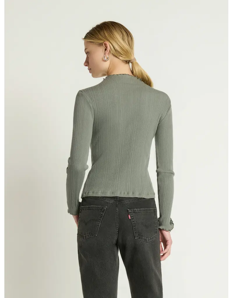 Nation Los Angeles Brenna Mock Neck Top