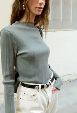 Nation Los Angeles Brenna Mock Neck Top