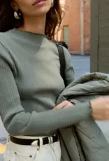 Nation Los Angeles Brenna Mock Neck Top