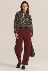 Velvet Malia Printed Cotton Blend Top