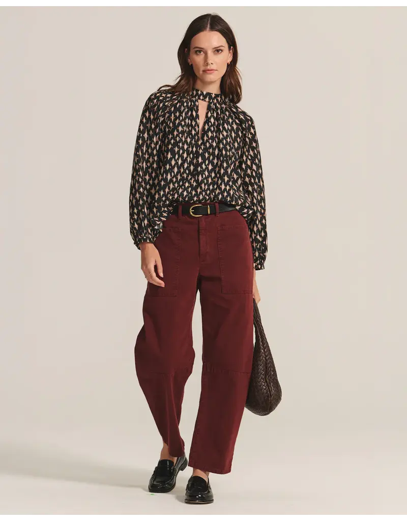 Velvet Malia Printed Cotton Blend Top