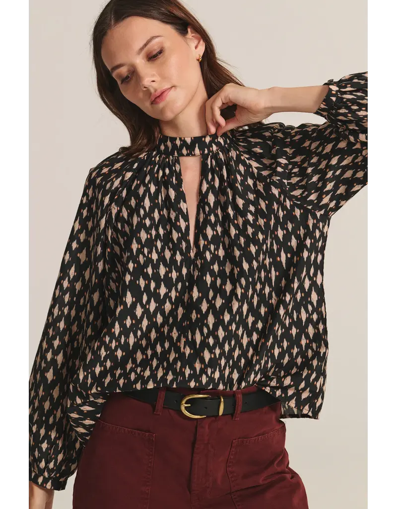 Velvet Malia Printed Cotton Blend Top