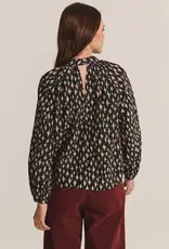 Velvet Malia Printed Cotton Blend Top