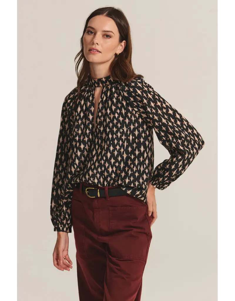 Velvet Malia Printed Cotton Blend Top