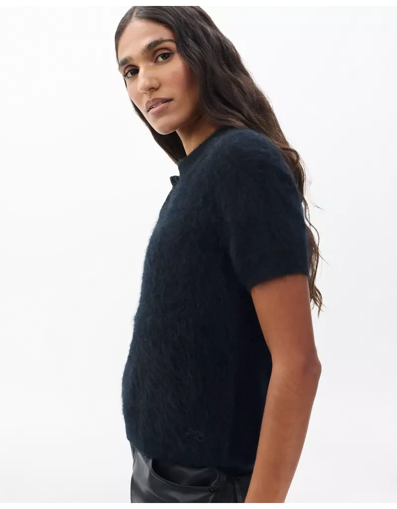 Rag & Bone Jada brushed cashmere ss polo