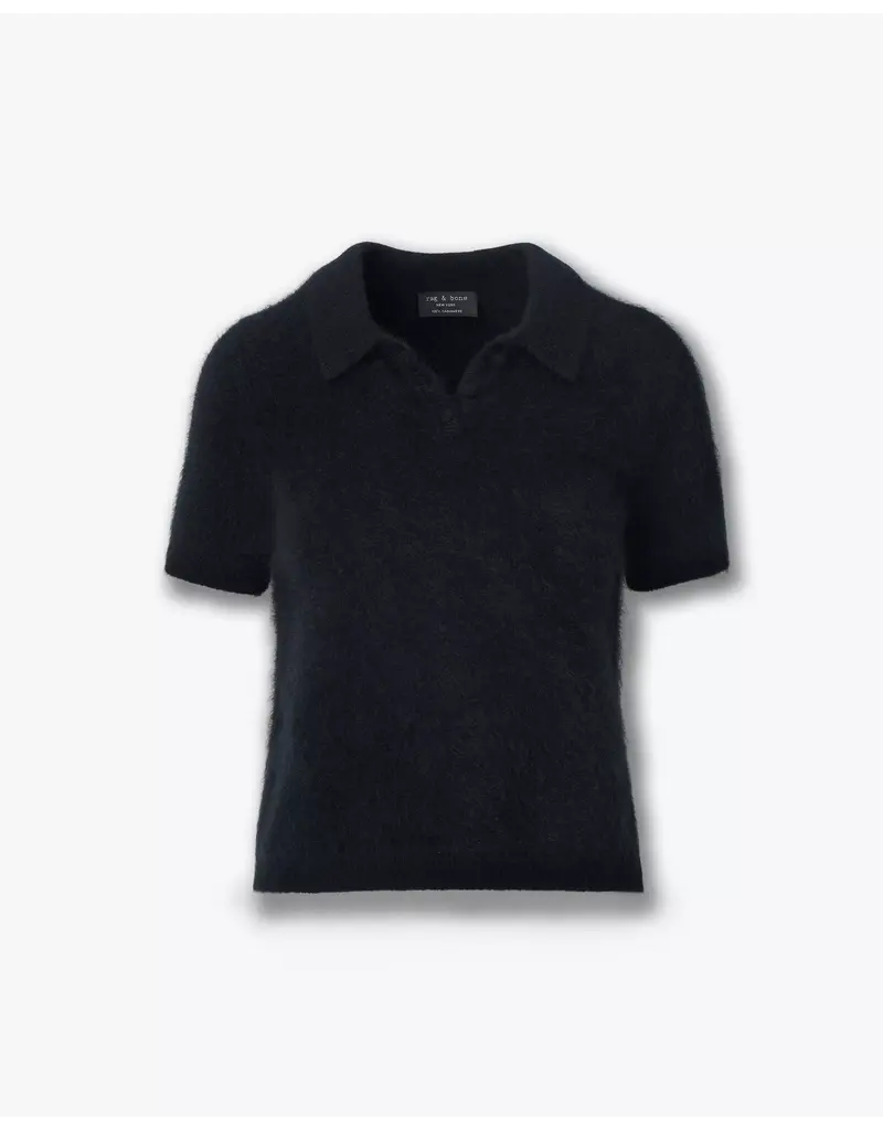 Rag & Bone Jada brushed cashmere ss polo
