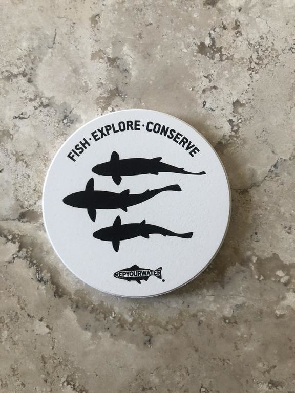 Rep Your Water Rep Your Water Silhouette Trio Ceramic Coaster