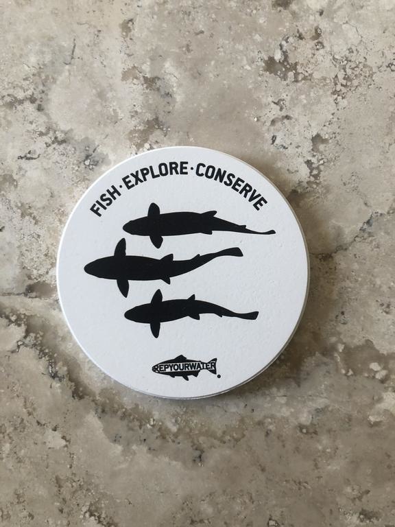 Rep Your Water RepYourWater Silhouette Trio Ceramic Coaster