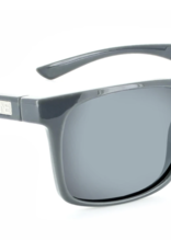 Optic Nerve ONE Boiler Sunglasses Shiny Grey Putty w/ Smoke Lens Silver Mirror
