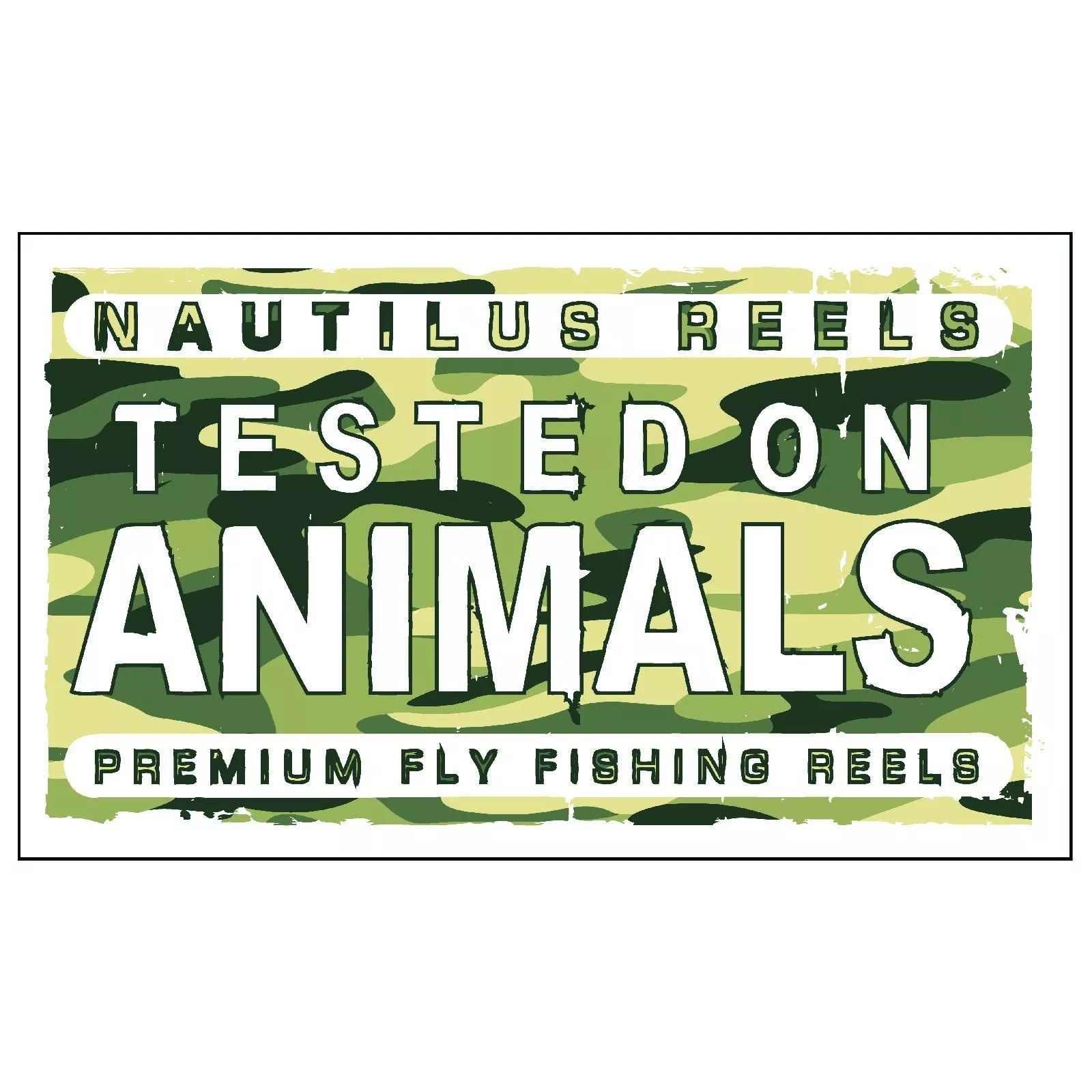 Nautilus Reels Nautilus Sticker (CAMO Small Tested On Animals)