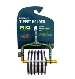 RIO Fishpond & RIO's Tippet-Loaded Headgate 2X-6X Powerflex Tippet Green/Orange