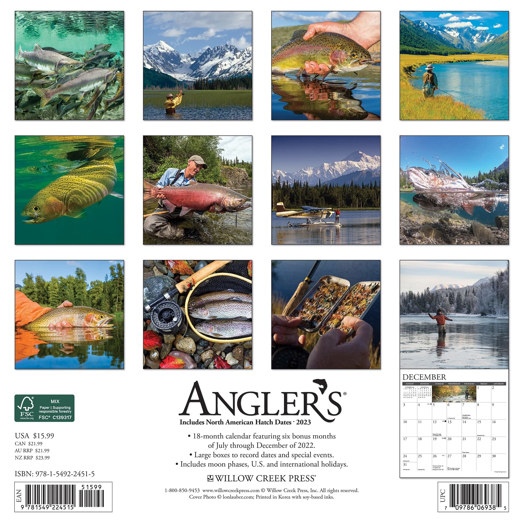 Anglers Book Supply 2023 Angler's Fly Fishing Calendar