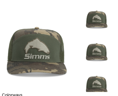 Simms Fishing Simms Hat - 7 Panel Trucker Olive
