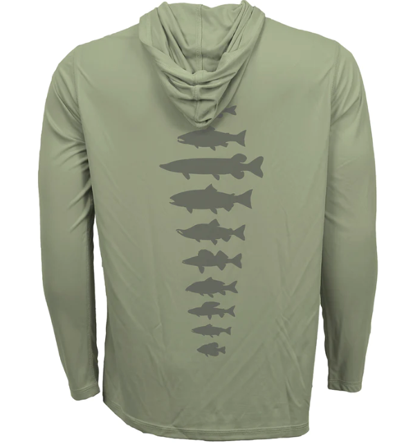 Rep Your Water Rep Your Water Freshwater Fish Spine Sun Hoody