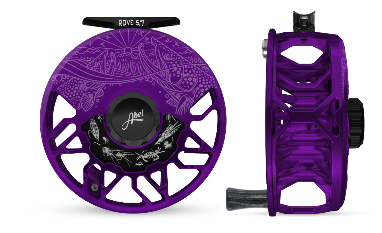 Abel Reels Abel Rove Fly Reel 5/7 Ported Purple Drift Black Fresh/Salt Ebony