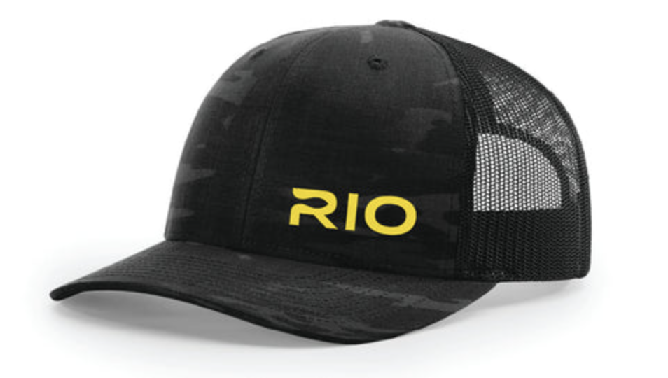 Rio Products RIO Logo Mesh Back Black Camo Cap