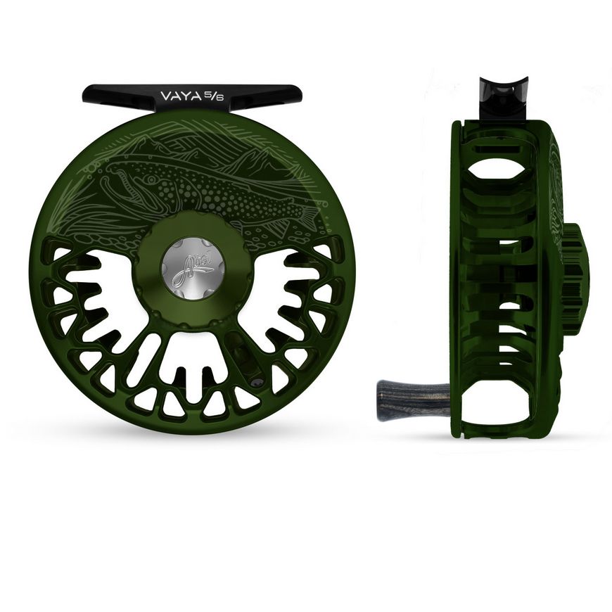 Abel Reels Abel Vaya Fly Reel 5/6 Deep Green On The Hunt Ebony