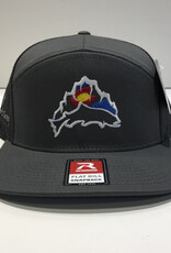 Richardson AC Logo Hat 168 Split Charcoal/Black